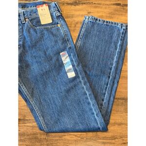 Levis 505 Regular Fit Straight Leg Jeans Mens 32x34 Blue Denim 100% Cotton NWT